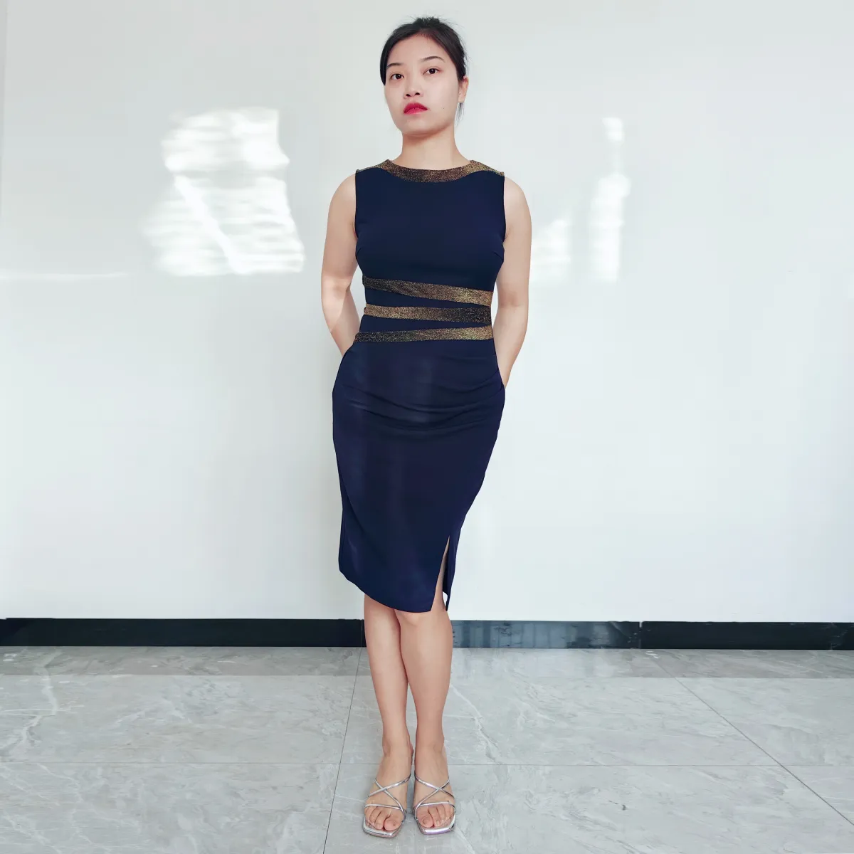 RINODERINA - Vestido Casual Corto Moderno Sin Mangas Moda Mujer