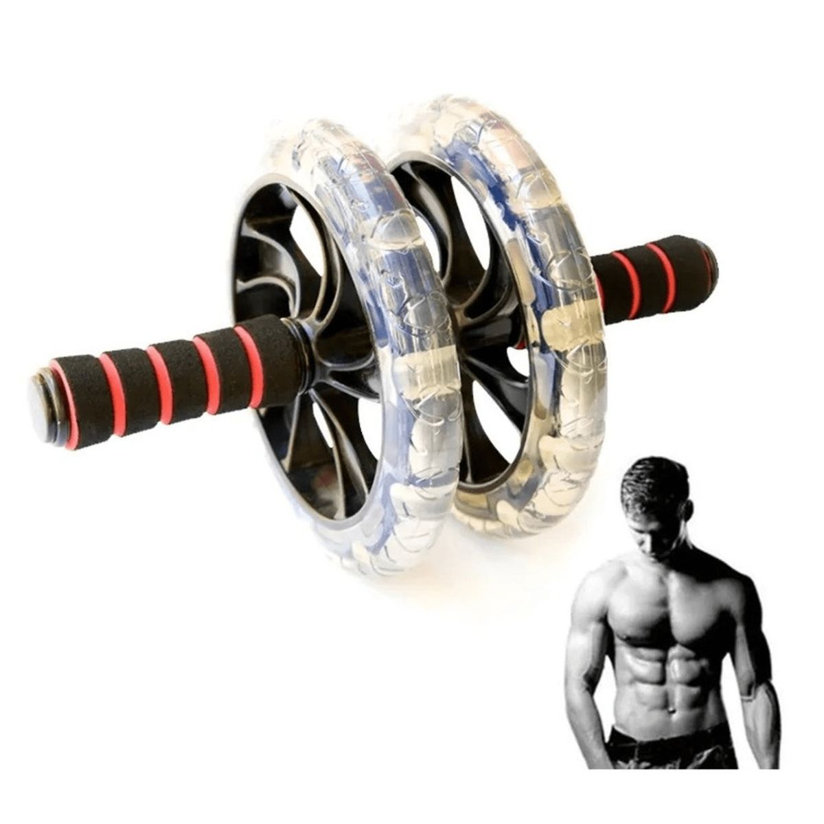 ALPHA GYM - Rueda abdominal de doble llanta