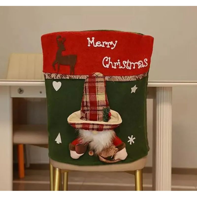 GENERICO - Fundas de Sillas Navideñas diseño Papa Noel