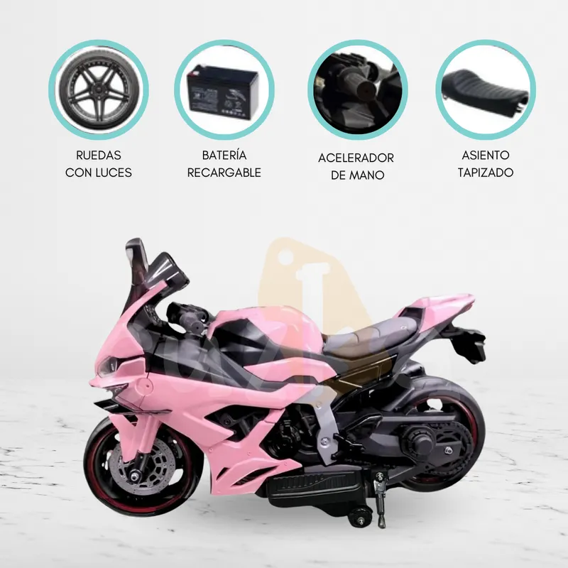 CUZKA - Moto a Batería 24 VLT para Niños «HALCÓN» Pink