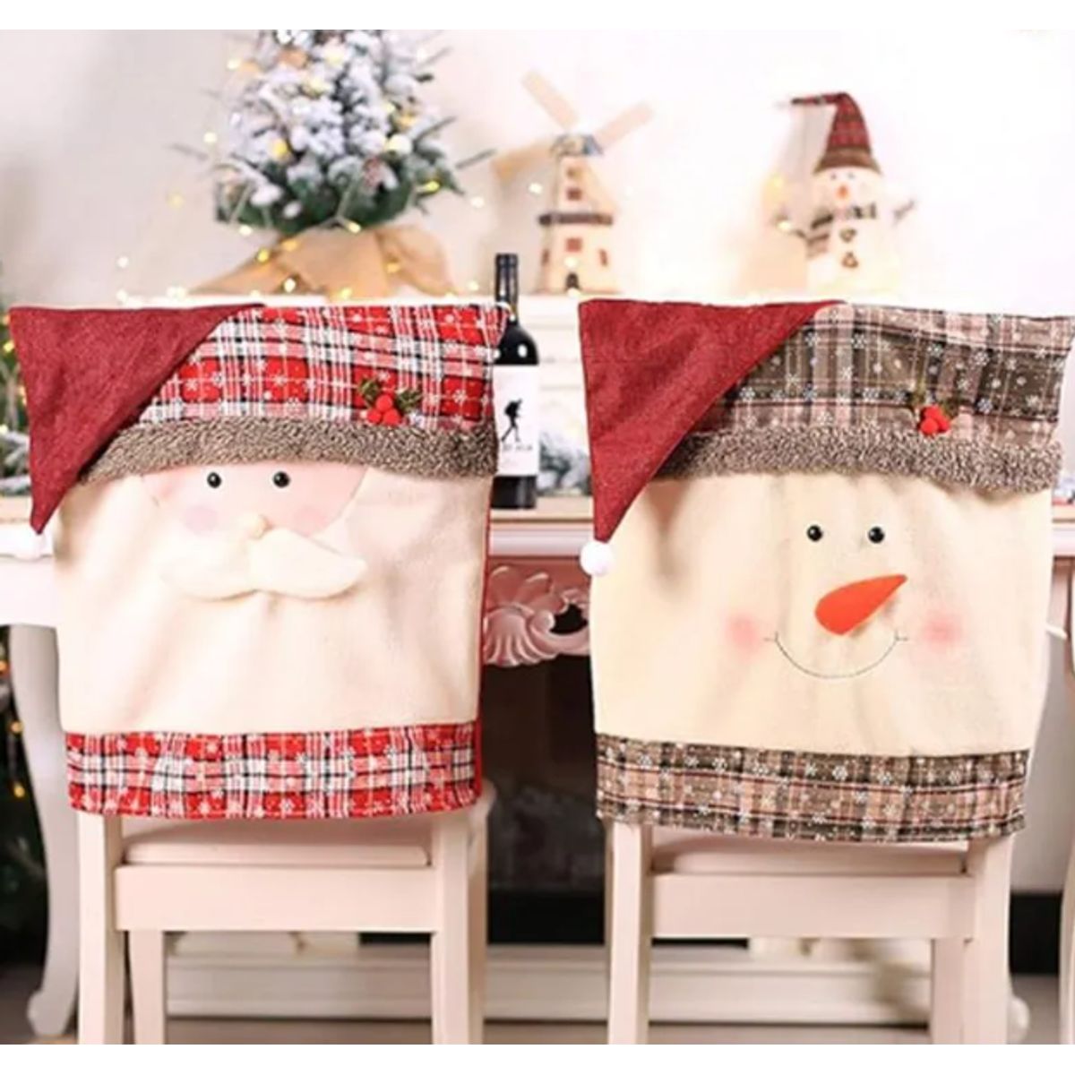 GENERICO - Fundas de Sillas Navideñas diseño gorrito