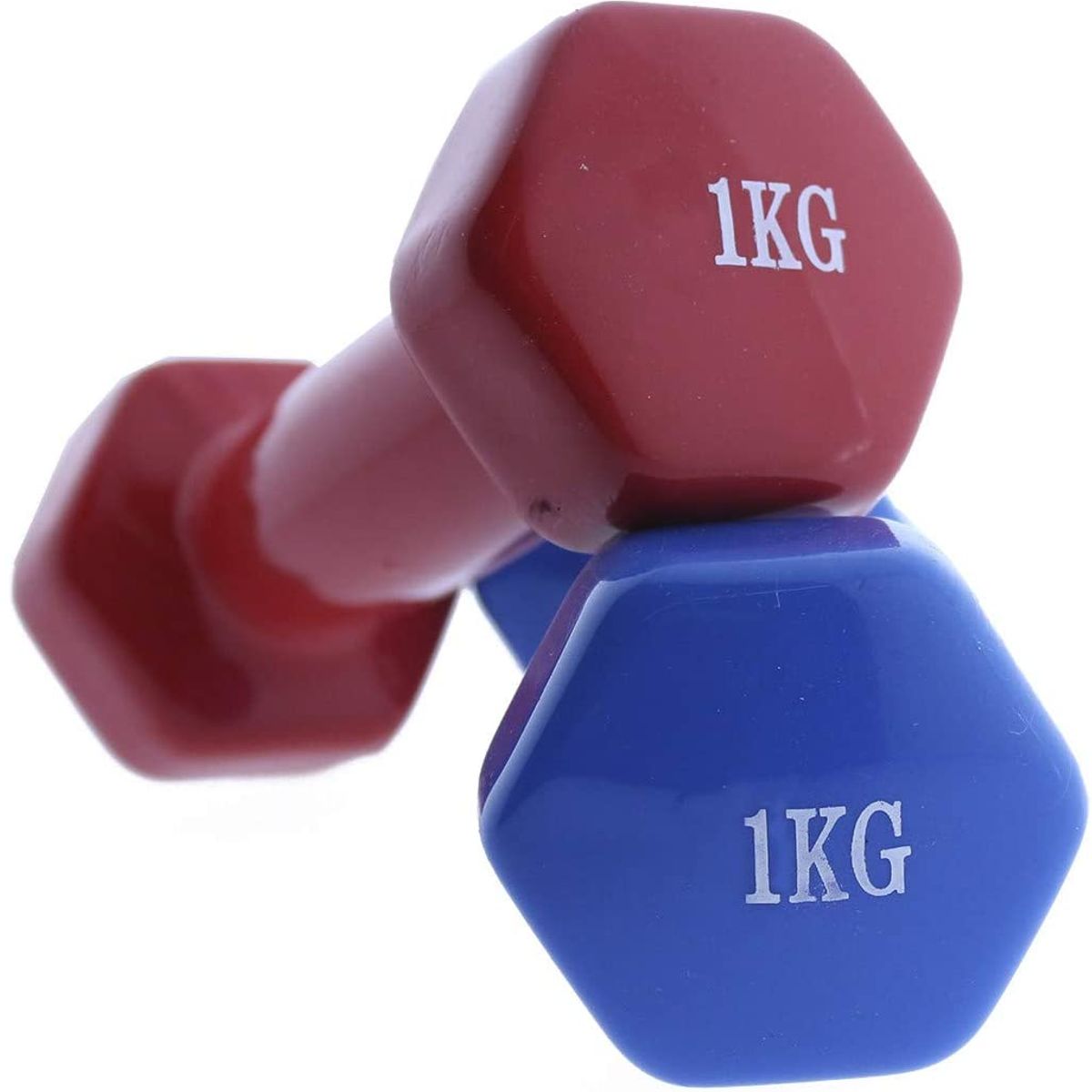 ALPHA GYM - Pesas de vinil para gimnasio,Mancuernas antideslizantes 1 kg