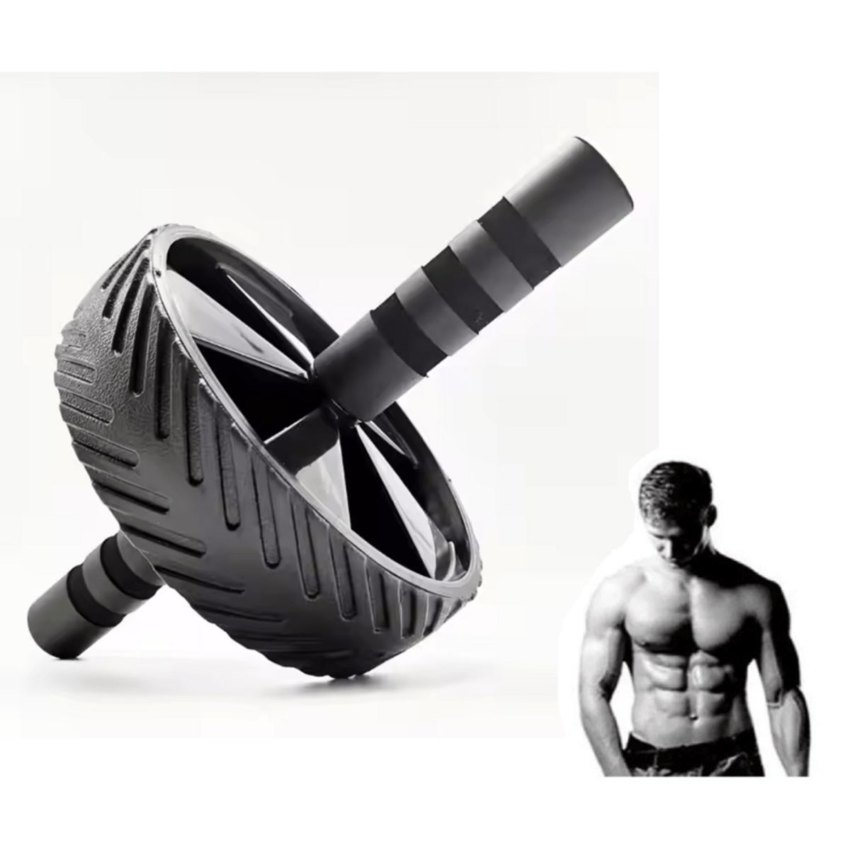 ALPHA GYM - Rueda abdominal de doble llanta de caucho