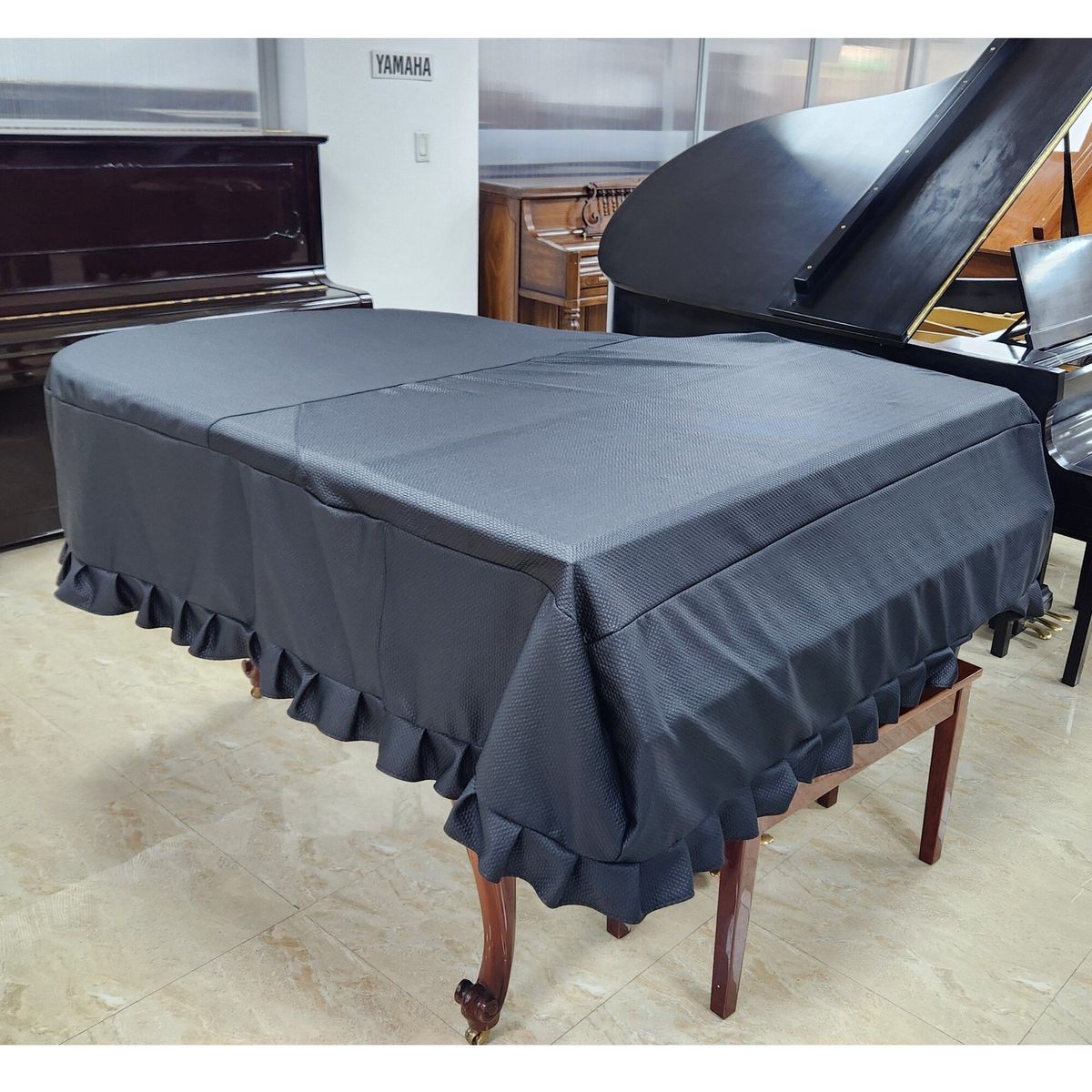 GENERICO - Funda cobertor para piano de cola color gris oscuro