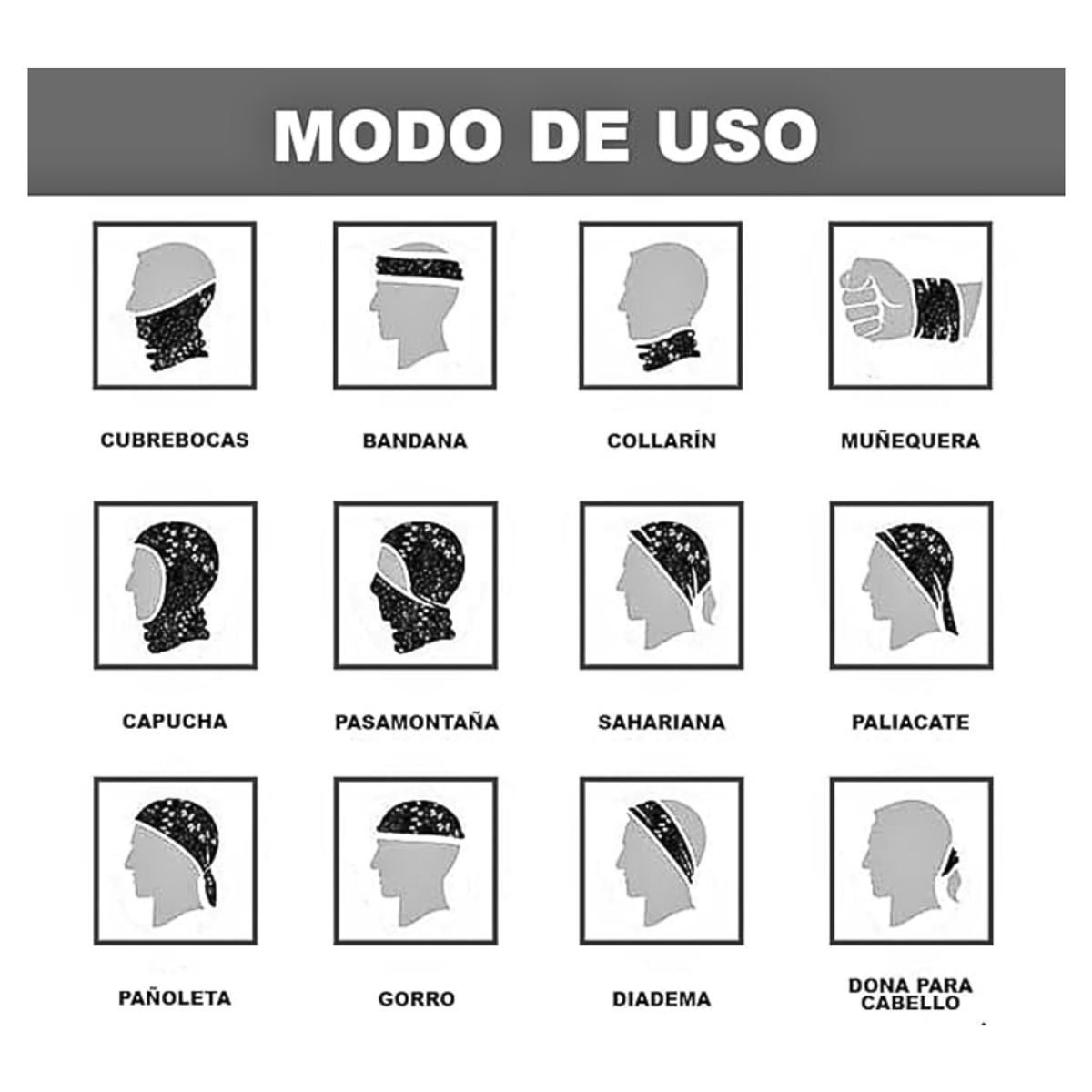 GENERICO - Pack x3 Cuellera Bandana PB40 Deportiva Antialergica Para Deporte