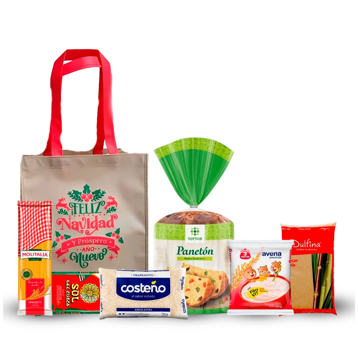 GENERICO - Canasta Navideña Básica 3 de 6 productos
