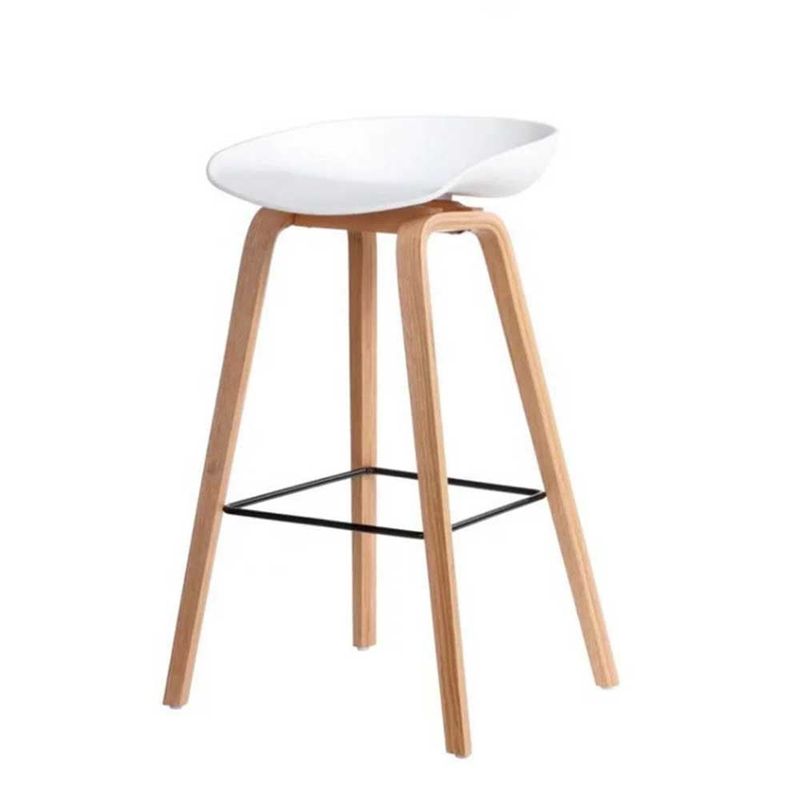 DECORPLAS - Banco Alto de Bar Aruba Fijo Color Blanco Decorplas