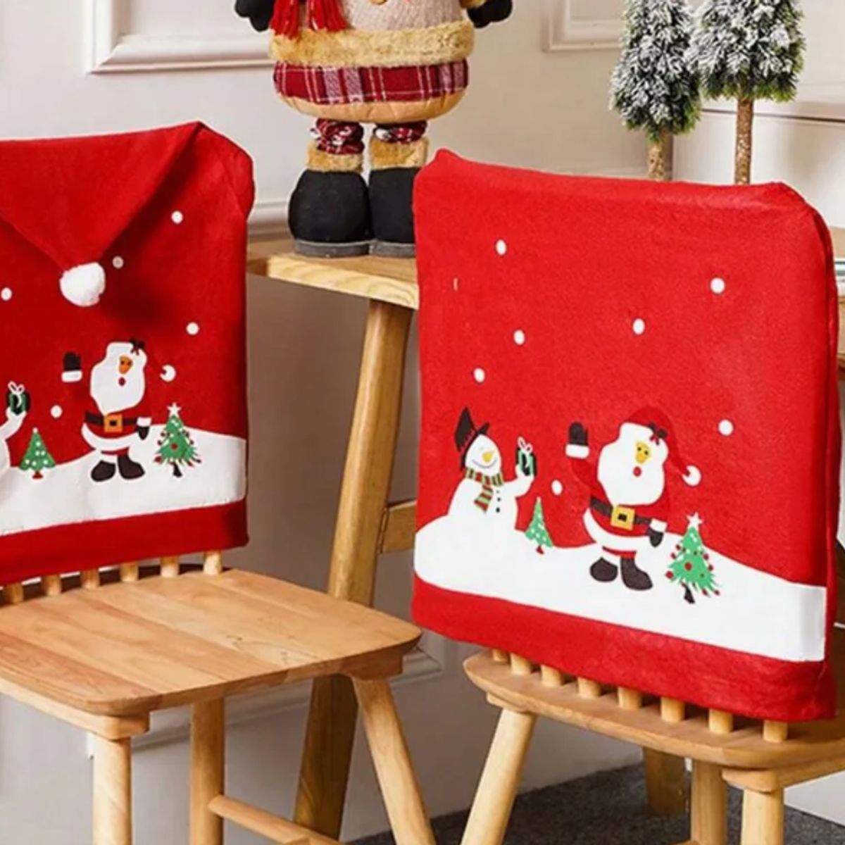 GENERICO - Fundas de Sillas Navideñas diseño gorrito