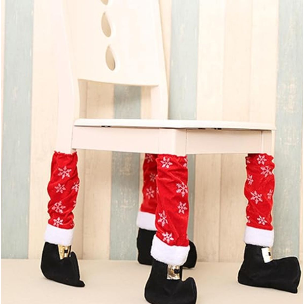 GENERICO - NAVIDAD BOTINES DE SILLA 4PZS 40X21CM