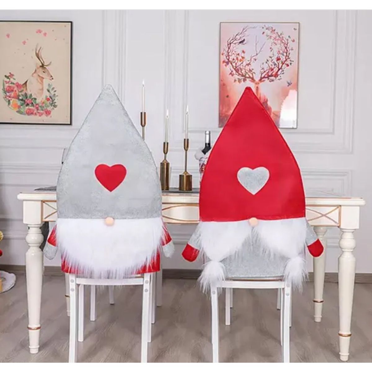 GENERICO - Fundas de Sillas Navideñas diseño gorrito