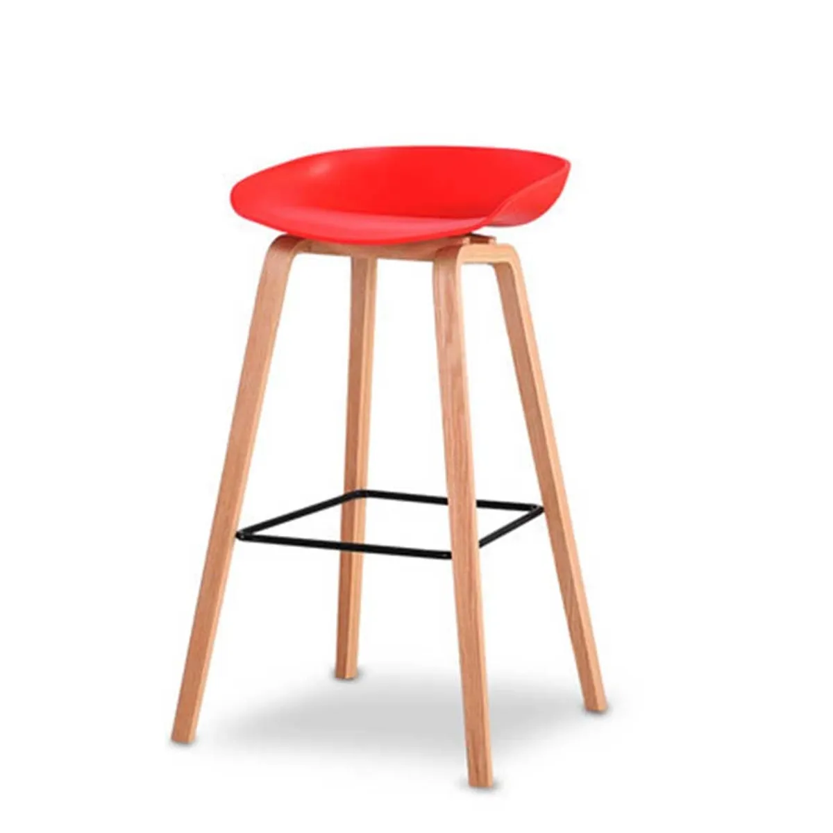 DECORPLAS - Banco Alto de Bar Aruba Fijo Color Rojo Decorplas