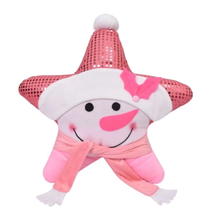 GENERICO - Cojin Navideño Estrella 50x50cm Muñeco Nieve