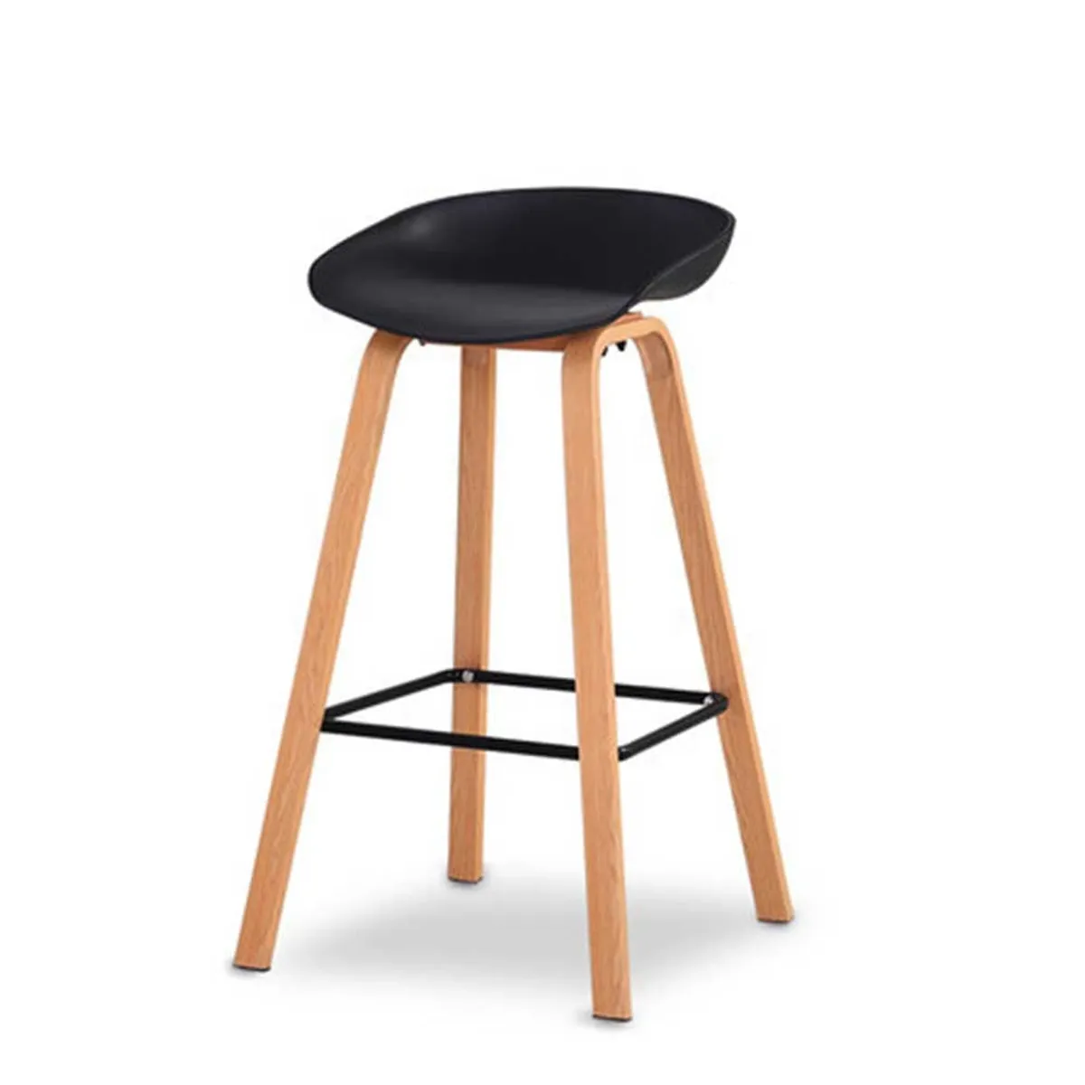 DECORPLAS - Banco Alto de Bar Aruba Fijo Color Negro Decorplas