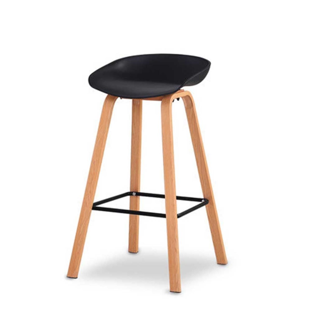 DECORPLAS - Banco Alto de Bar Aruba Fijo Color Negro Decorplas