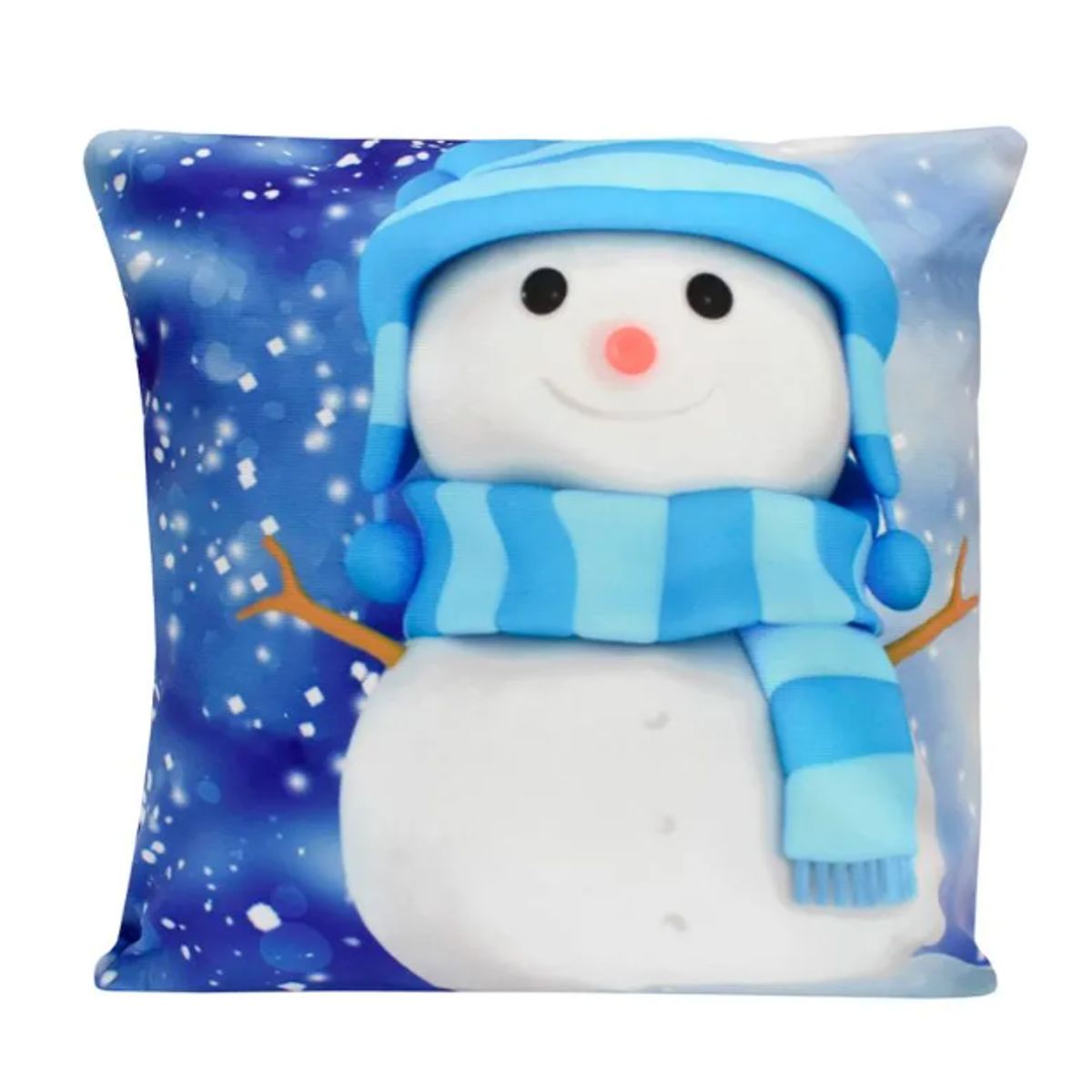 GENERICO - Funda Cojin Navideño diseño Muñeco de Nieve