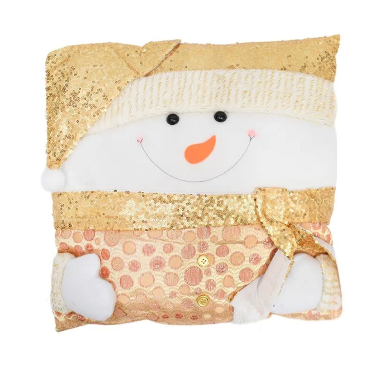 GENERICO - Funda Cojin Navideño diseño Muñeco de Nieve