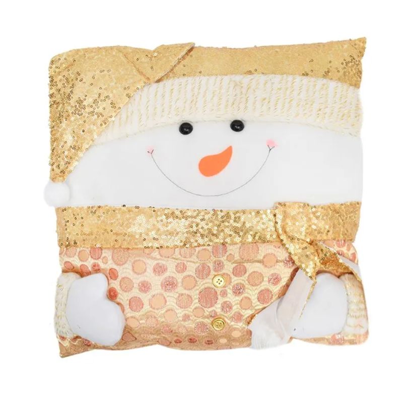 GENERICO - Funda Cojin Navideño diseño Muñeco de Nieve