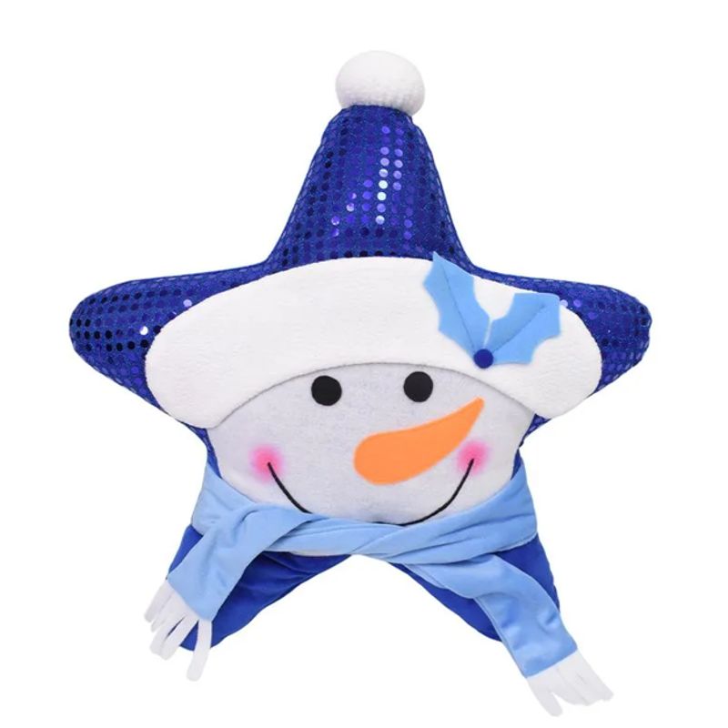GENERICO - Cojin Navideño Estrella 50x50cm Muñeco Nieve