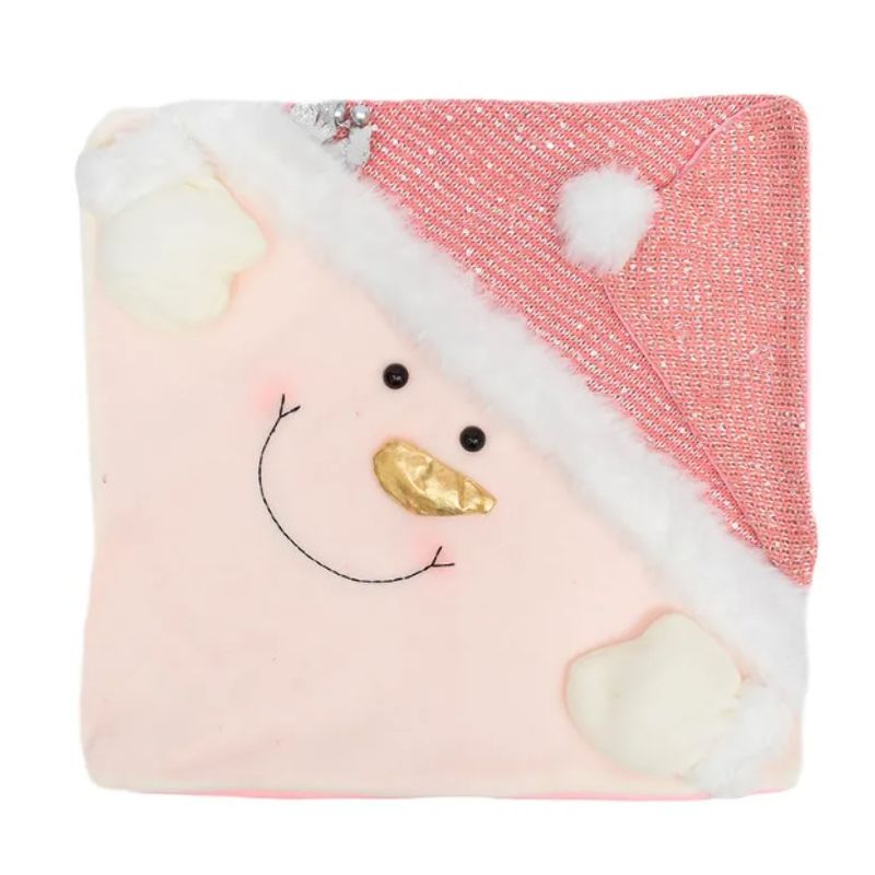 GENERICO - Funda Cojin Navideño diseño Muñeco de Nieve