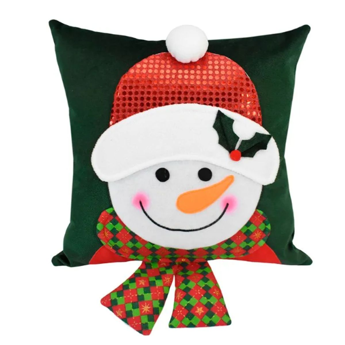 GENERICO - Funda Cojin Navideño diseño Muñeco de Nieve