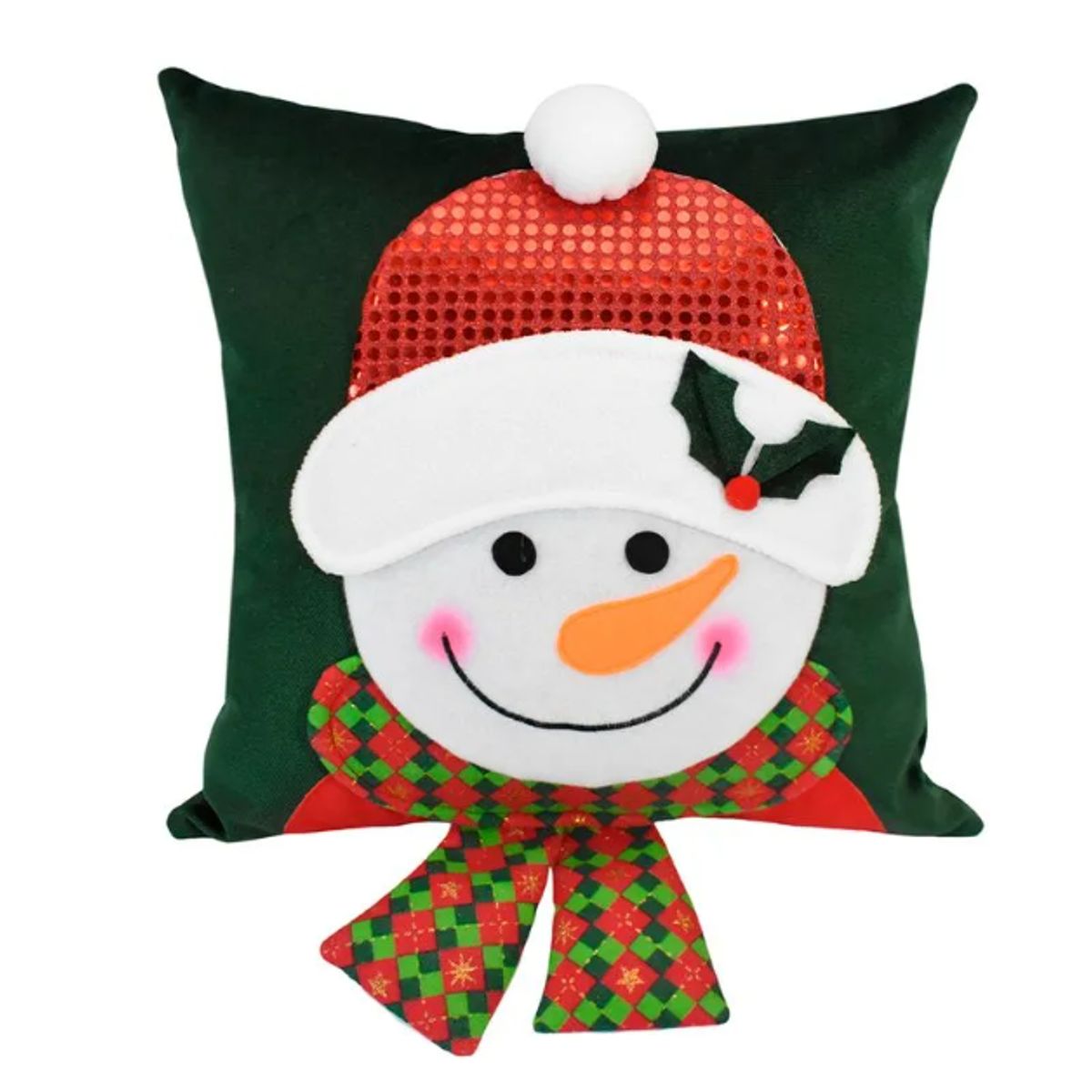 GENERICO - Funda Cojin Navideño diseño Muñeco de Nieve