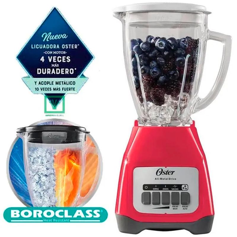 OSTER - Licuadora Oster  2V más Pulso 1.5 Lt BLSTKAG-MPB - Sandia
