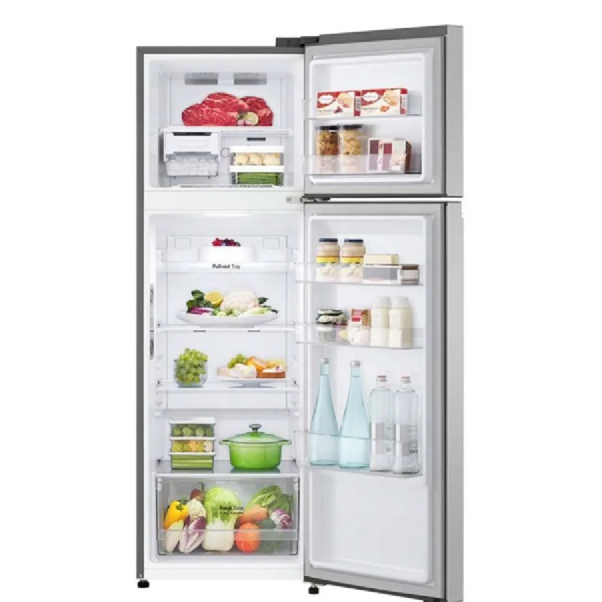 LG - REFRIGERADORA LG TOP FREEZER GT26BPP 264L PLATEADA