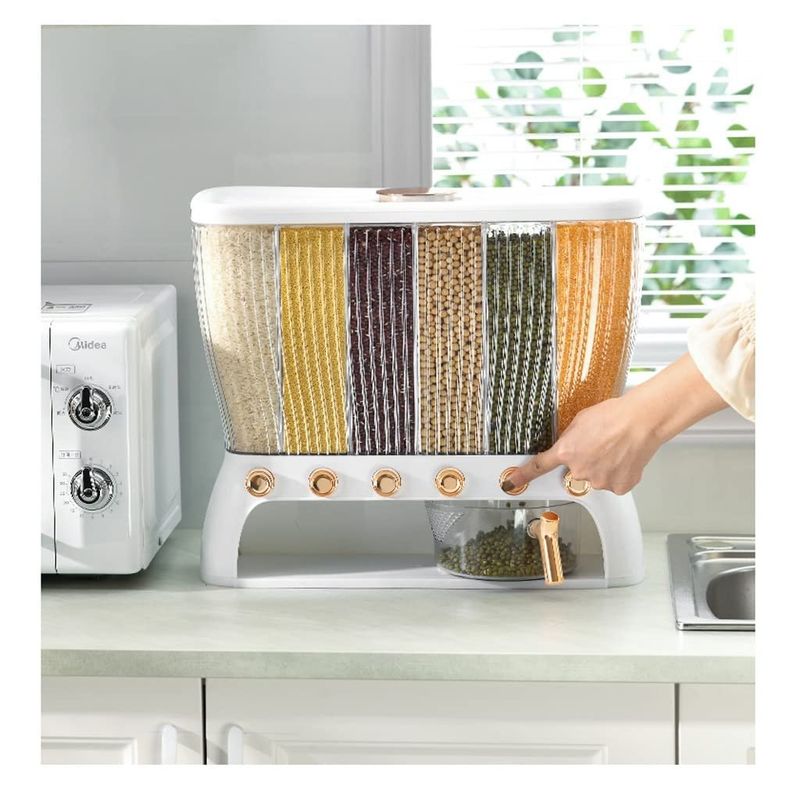 GENERICO - Contenedor De Arroz y Cereales Elegante De 15 Kilos