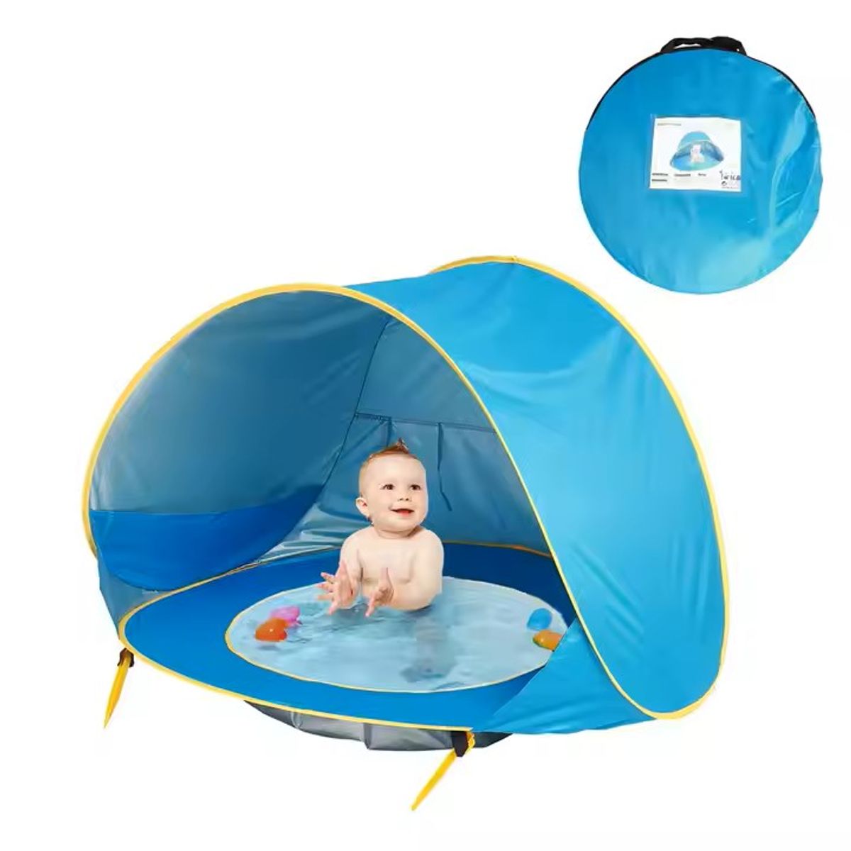 GENERICO - CARPA PARA BEBES CON PISCINA - CELESTE