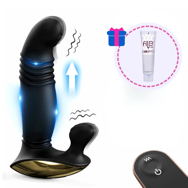 DR PINKY - Vibrador Masajeador de Próstata y Perineo con Empuje + REGALO