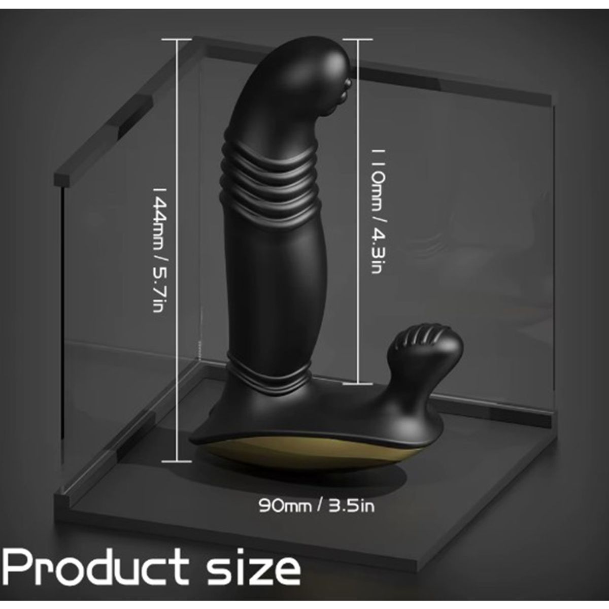 DR PINKY - Vibrador Masajeador de Próstata y Perineo con Función de Empuje para Hombre