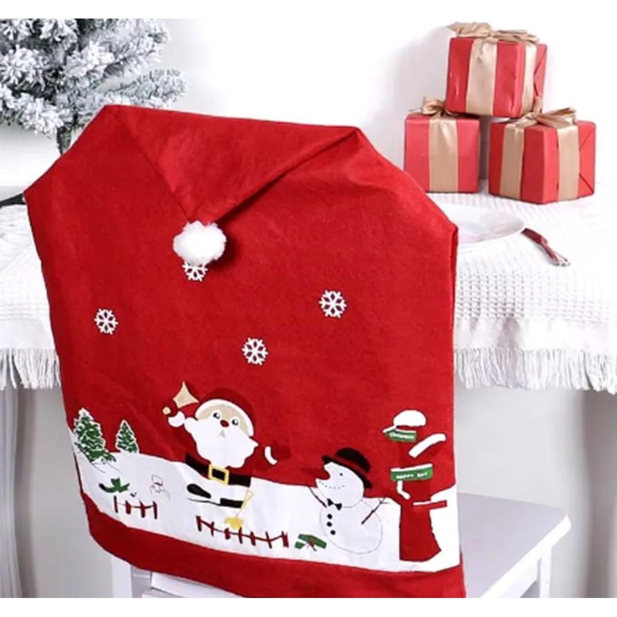 GENERICO - Fundas de Sillas Navideñas diseño gorrito