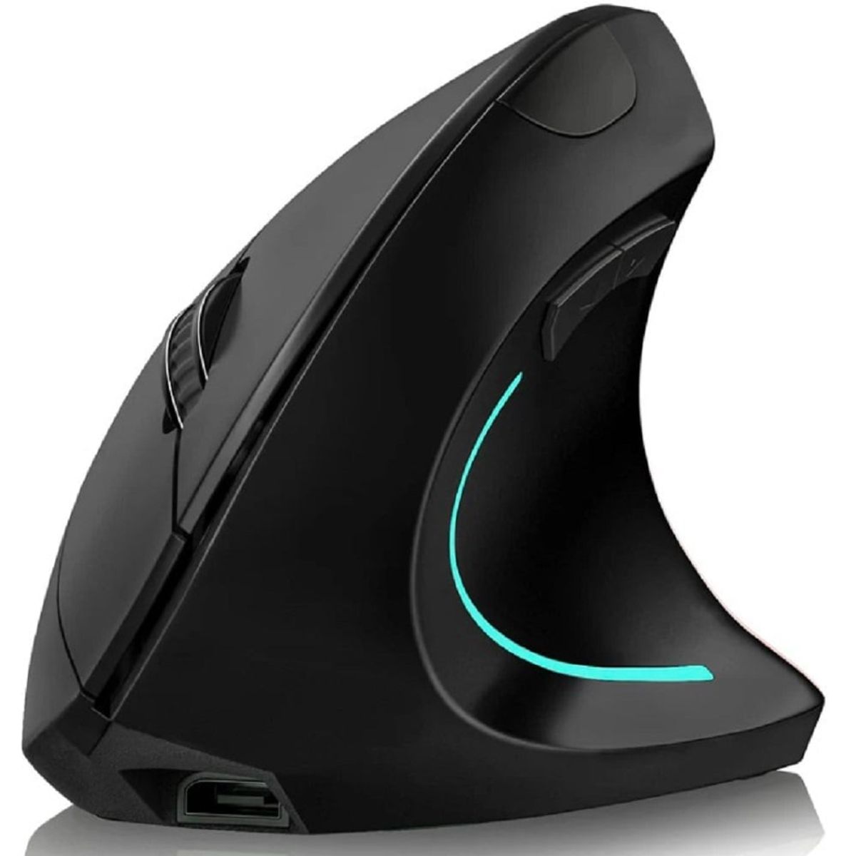 SEISA - Mouse inalambrico recargable  Ergonomico Vertical 2.4Ghz, USB 3.0