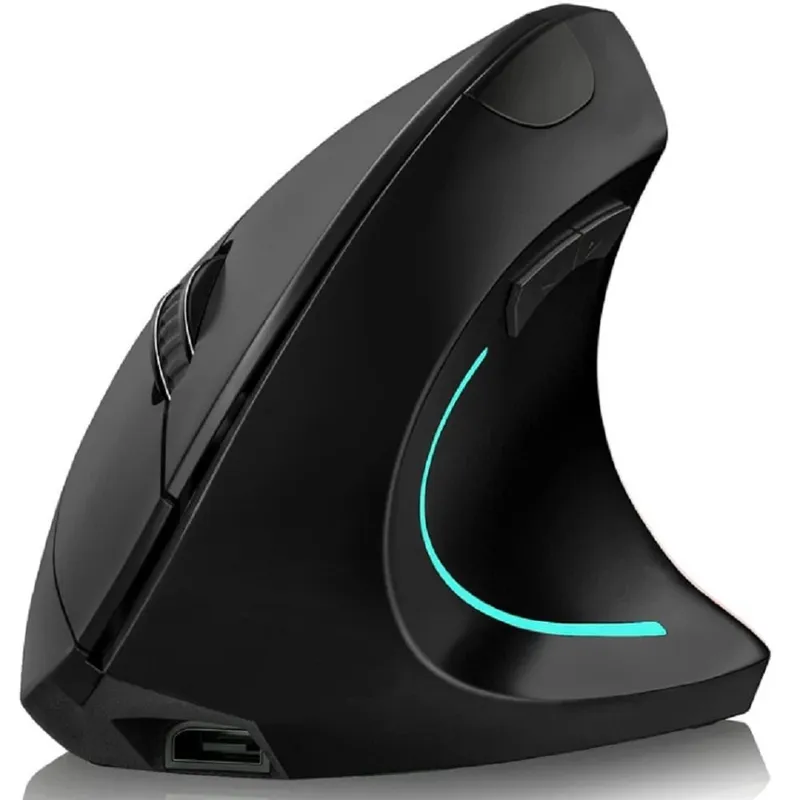 SEISA - Mouse inalambrico recargable  Ergonomico Vertical 2.4Ghz, USB 3.0