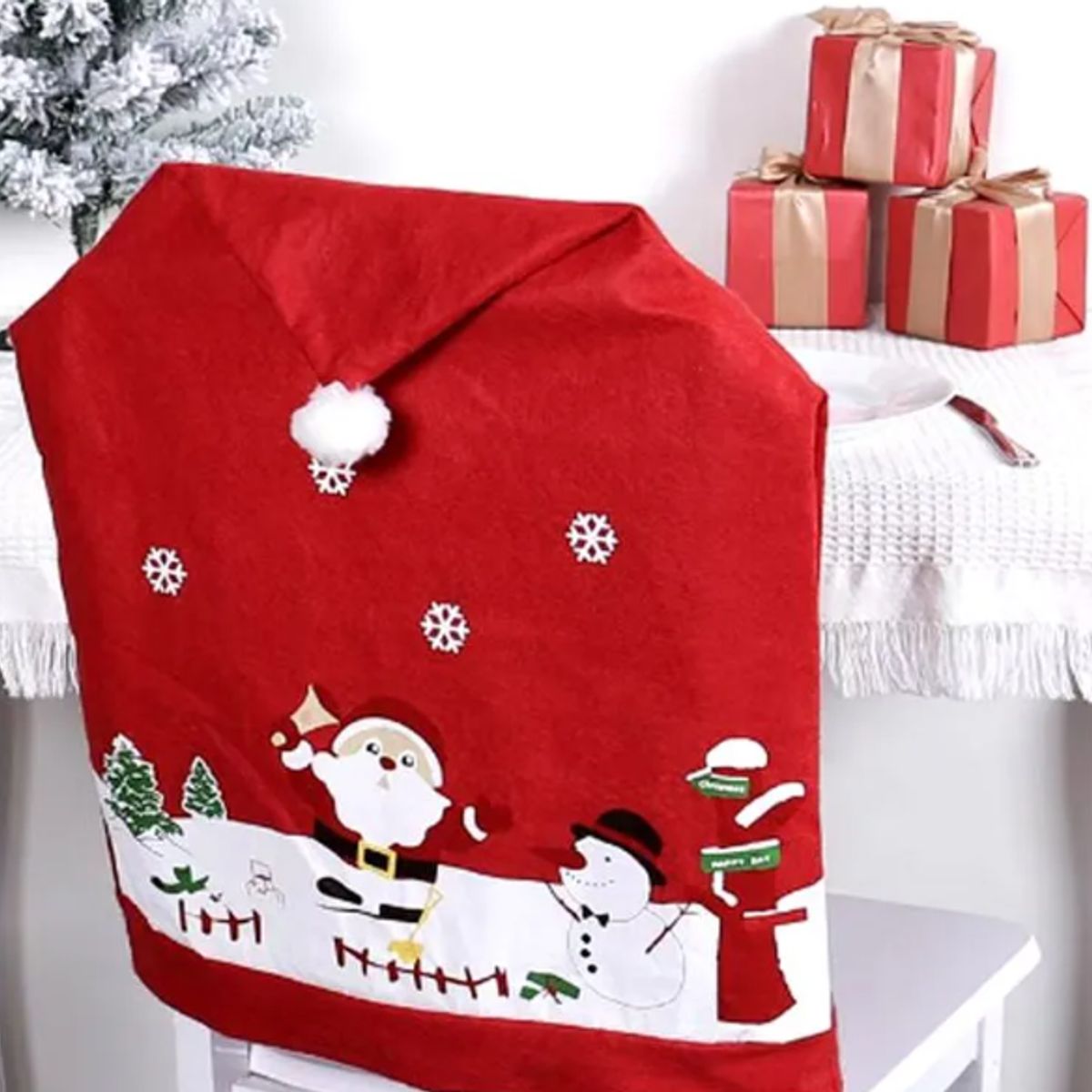 GENERICO - Fundas de Sillas Navideñas diseño gorrito