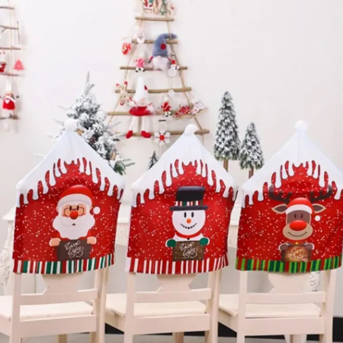 GENERICO - Fundas de Sillas Navideñas diseño gorrito