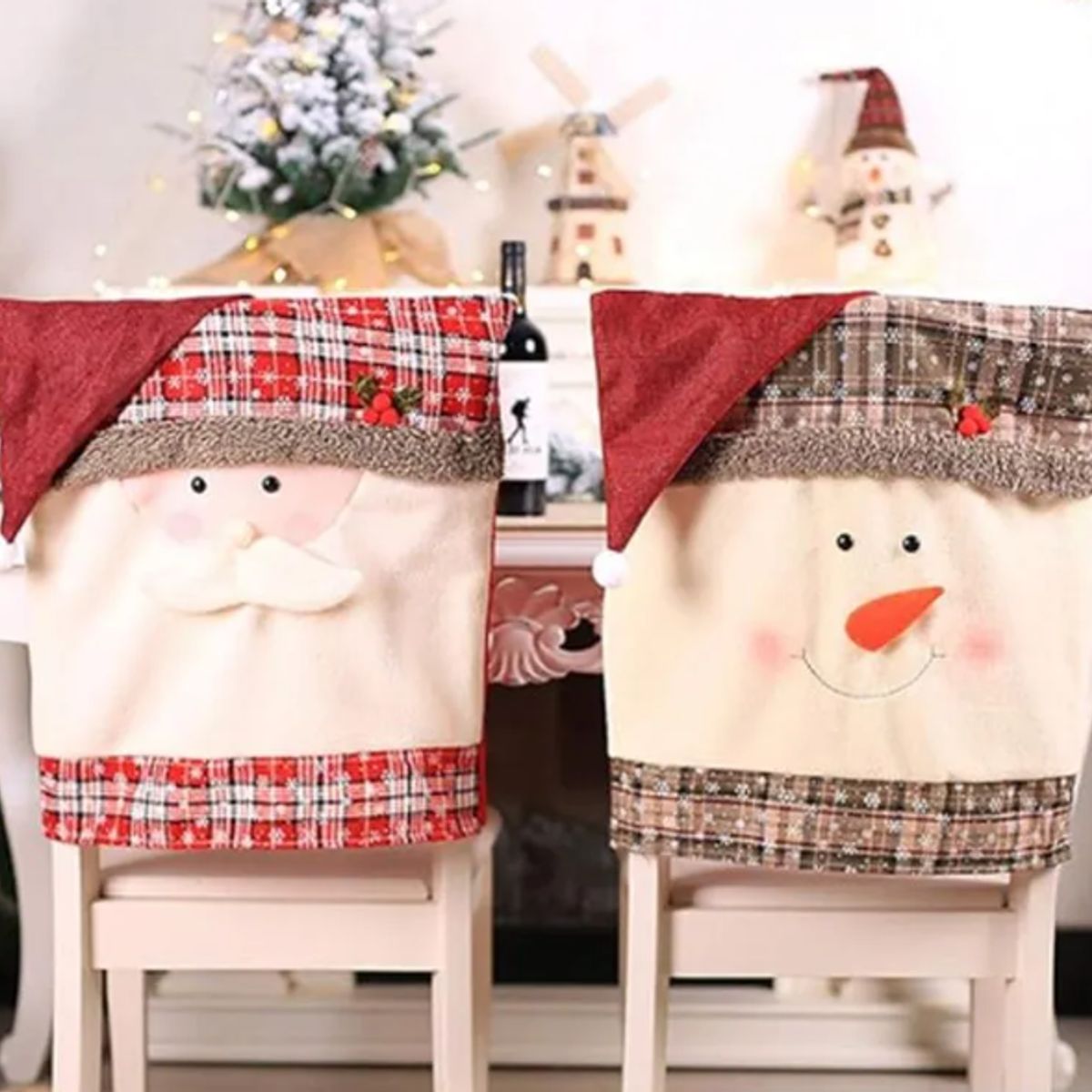 GENERICO - Fundas de Sillas Navideñas diseño gorrito