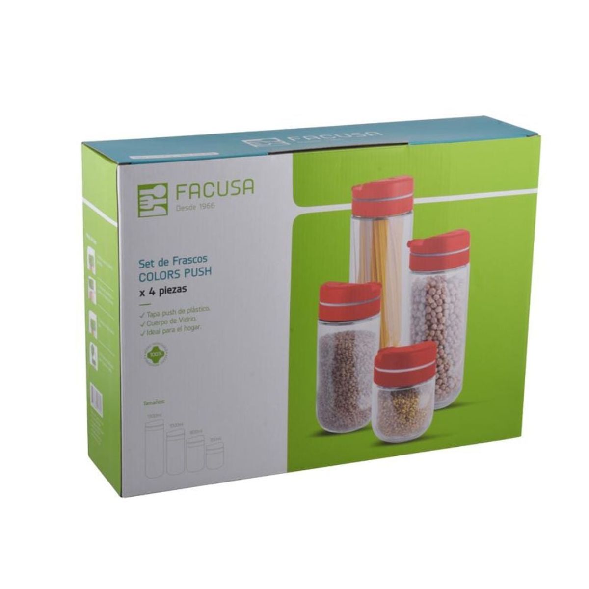 FACUSA - Set de Frascos Push Facusa X 04