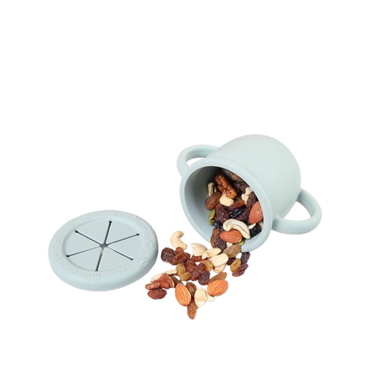 GENERICO - Taza De Entrenamiento Infantil Snacks Silicona VERDE Bebé