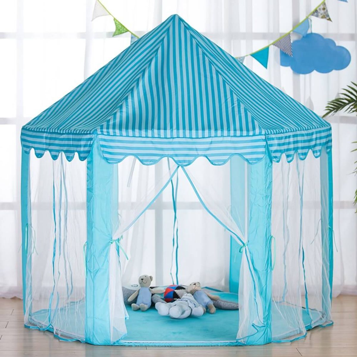 GENERICO - Carpa Castillo modelo Princesa tul - CELESTE