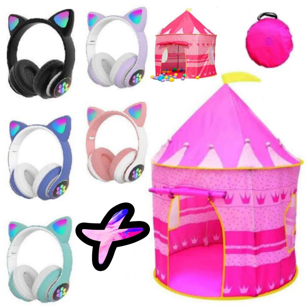 GENERICO - Carpa Castillo para Niñas audífono gato