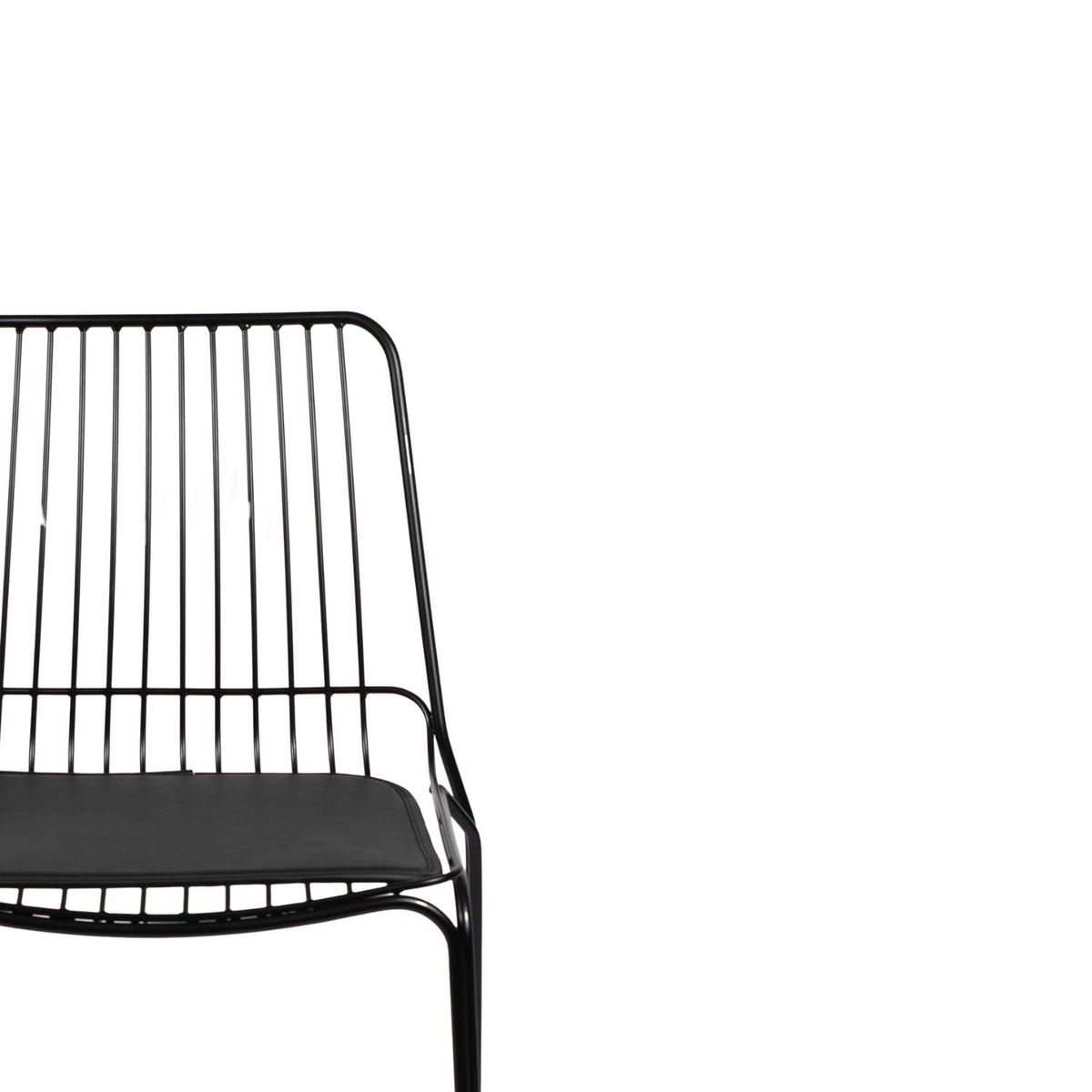 NIHM - Silla Comedor de Metal Humbo Negro