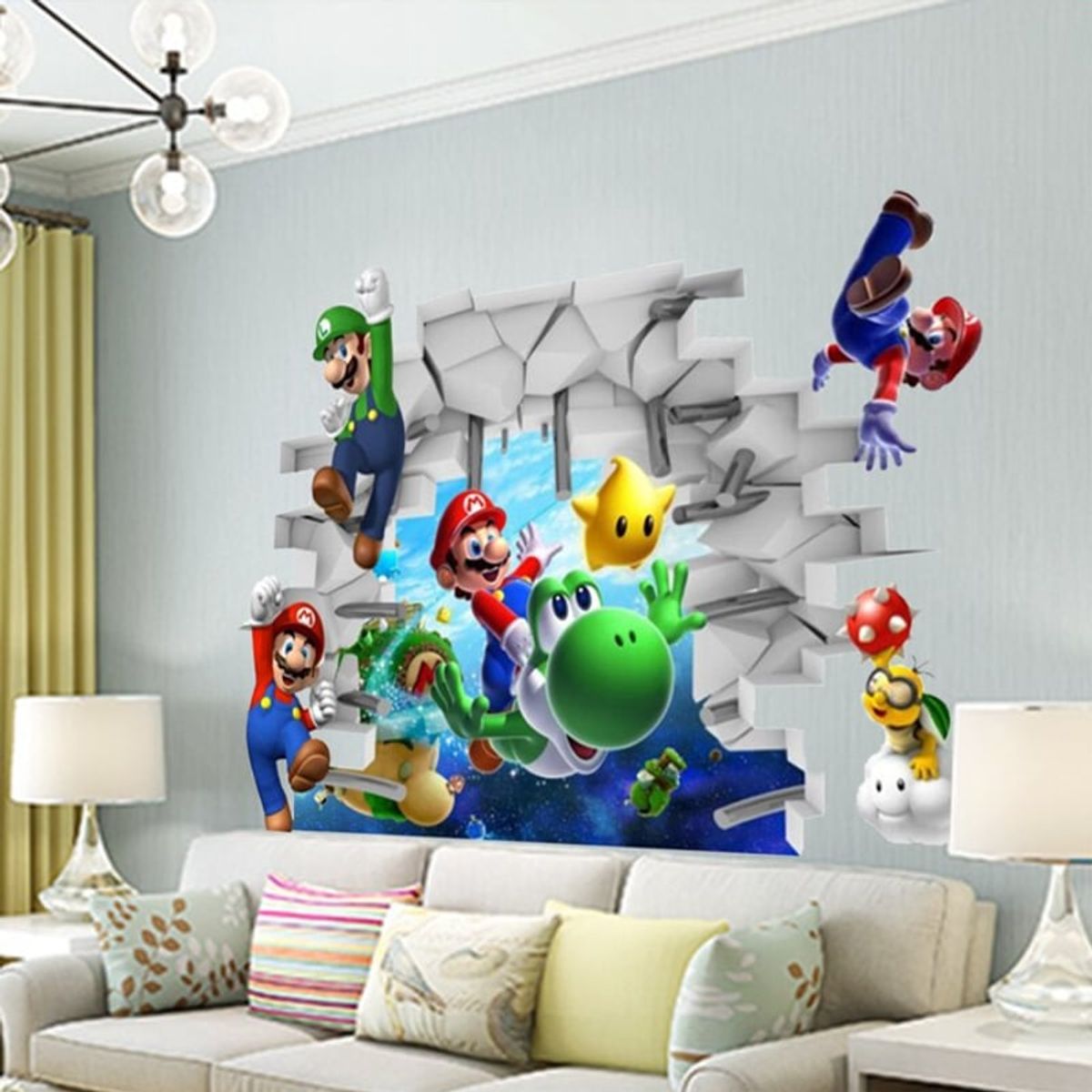 SKIN - Pegatinas de Mario Bros Decoración de Pared Muebles Mod A
