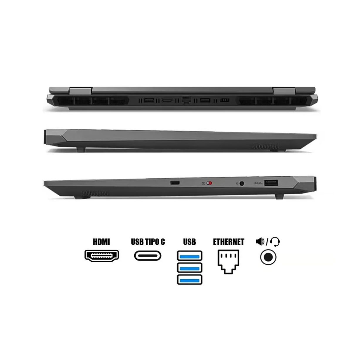 LENOVO - LENOVO LOQ 15.6" FHD INTEL CORE I5-12450HX 8GB 512GB SSD NVIDIA GEFORCE RTX 3050 15IAX9 (83GS006WLM)