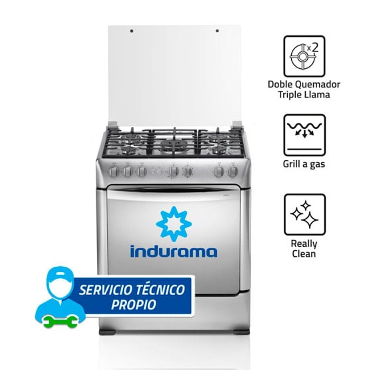 INDURAMA - Cocina Indurama Firenze 5 Hornillas