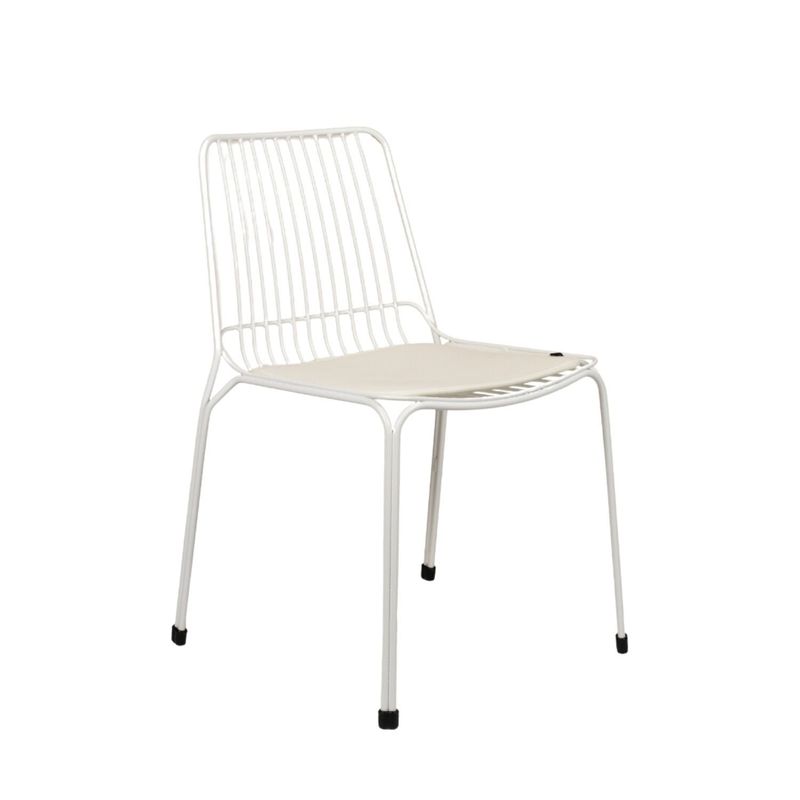 NIHM - Silla Comedor de Metal Humbo Blanco