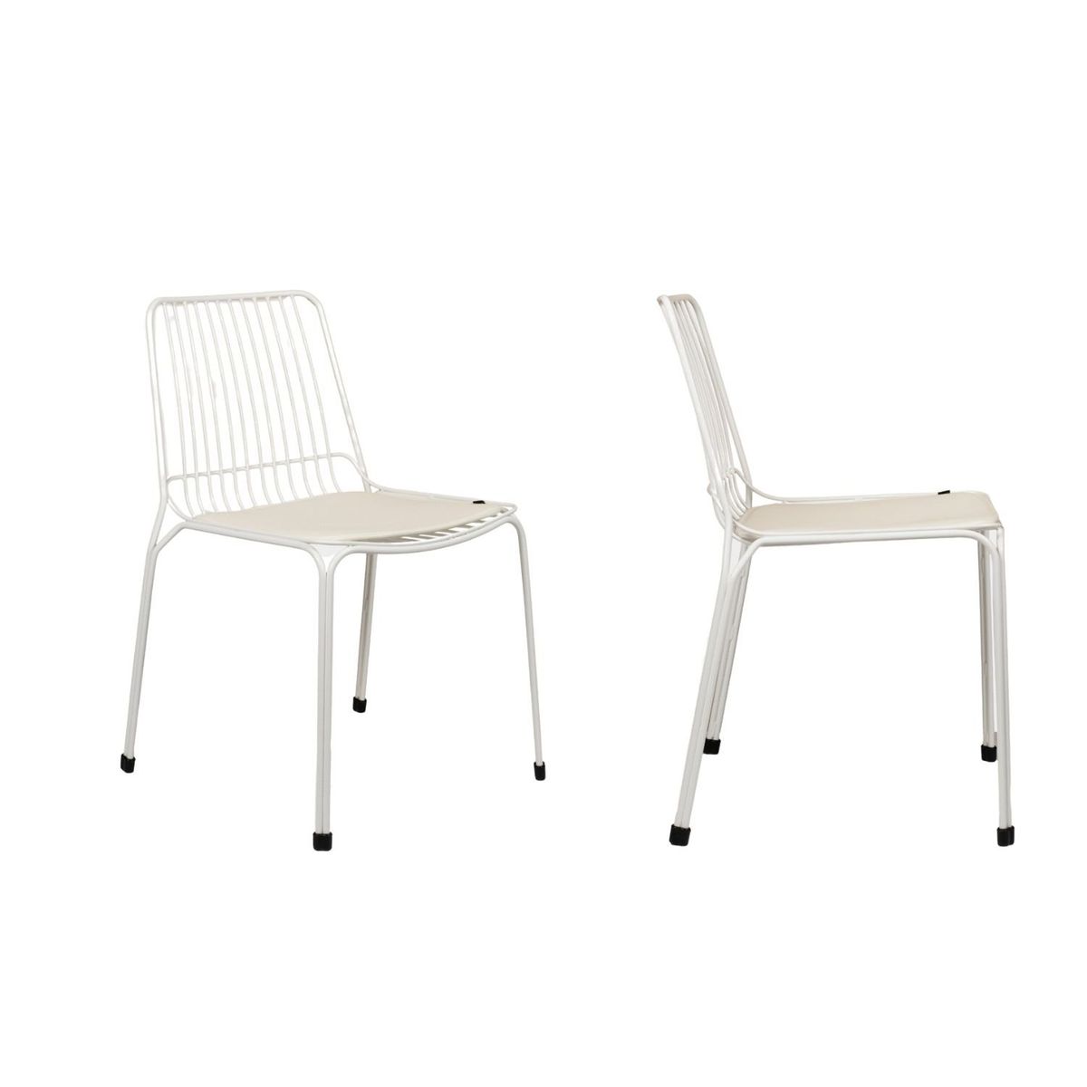 NIHM - Silla Comedor de Metal Humbo Blanco