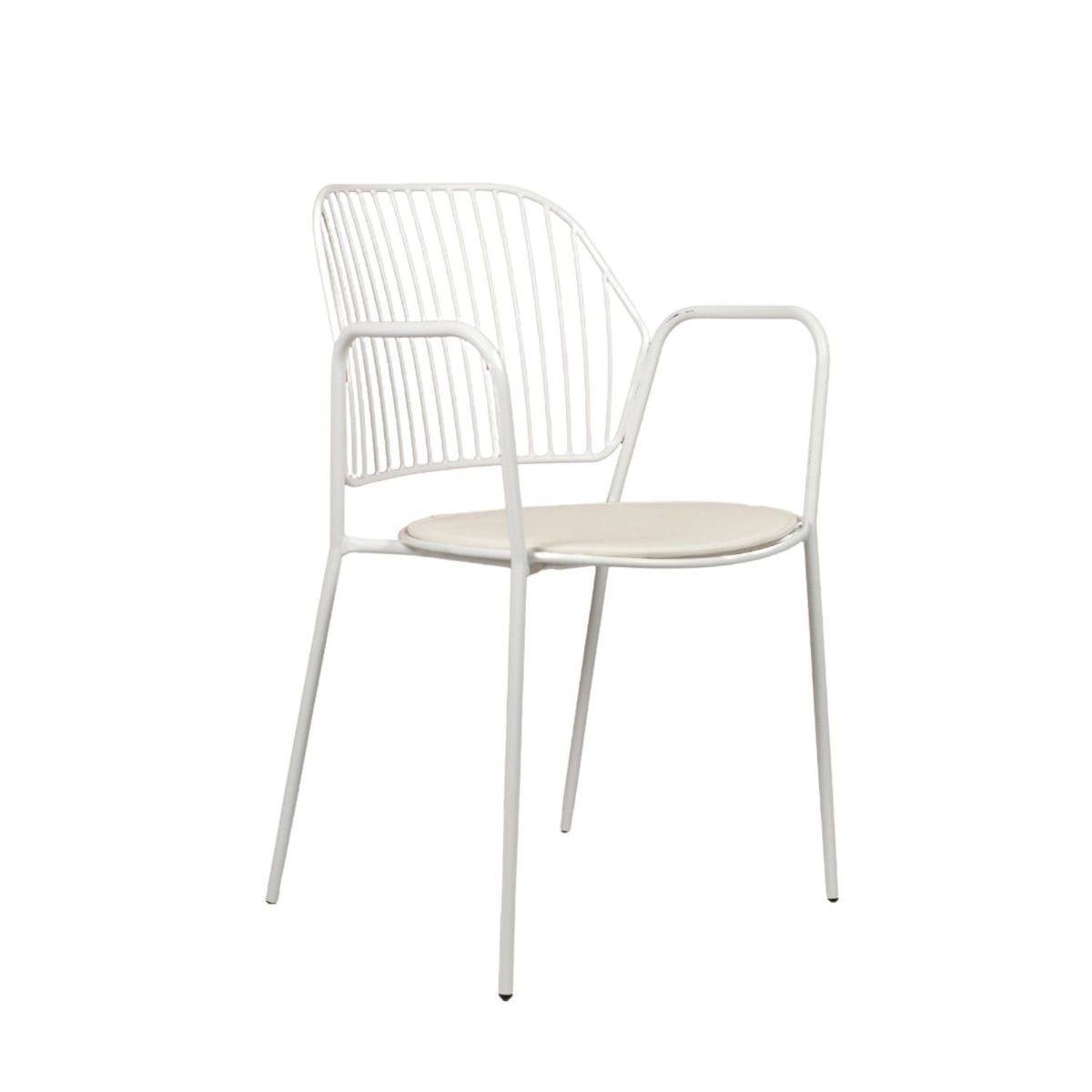 NIHM - Silla Comedor de Metal Valle Blanco