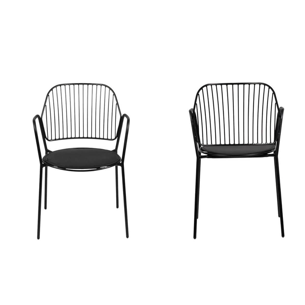 NIHM - Silla Comedor de Metal Valle Negro