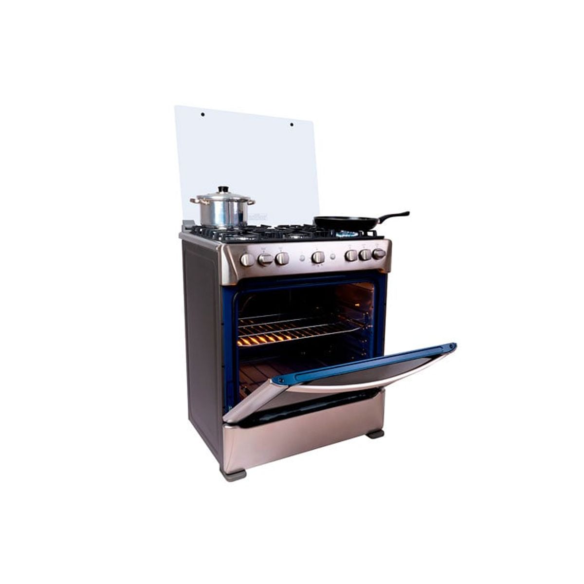 INDURAMA - COCINA A GAS GLP/GN INDURAMA 6 HORNILLAS PARMA ZAF DE PIE